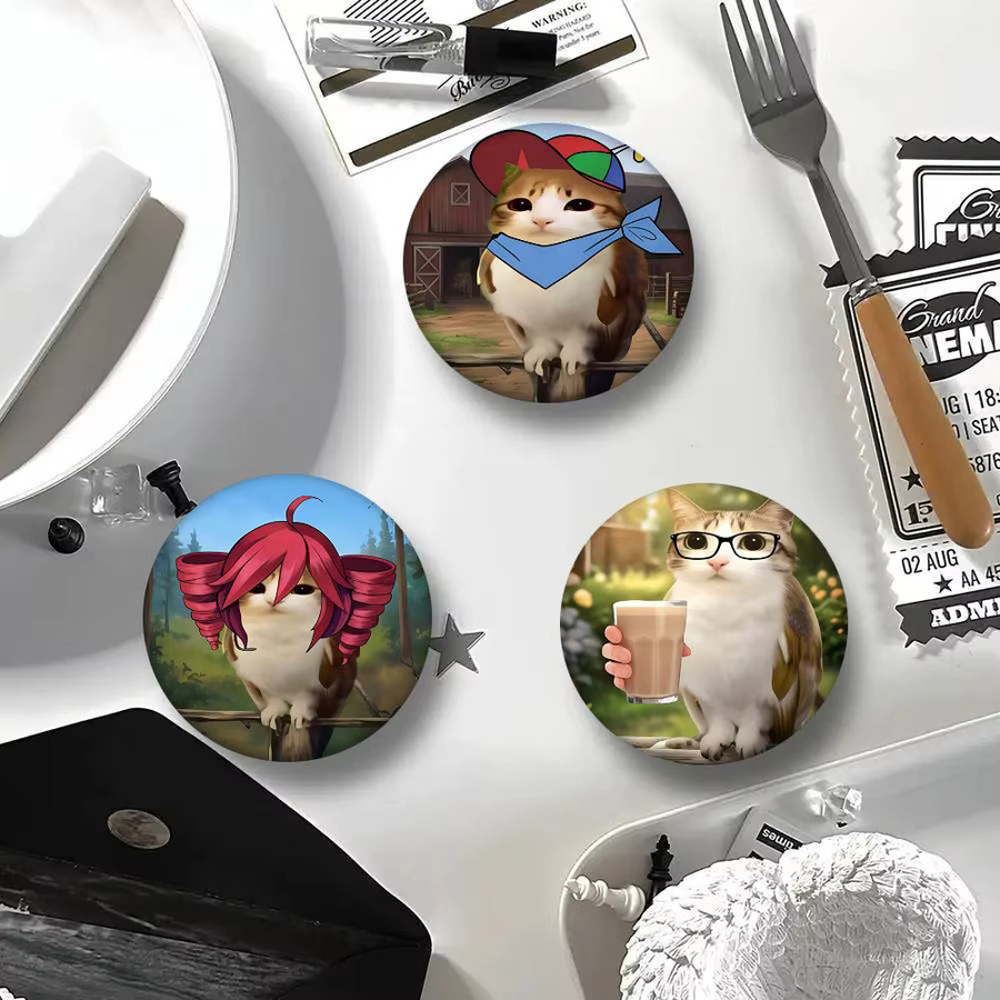 Brosche Katzen-Emoji, Anstecknadel - Bild 6