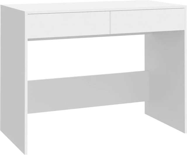 vidaXL Schreibtisch aus Holzwerkstoff in Weiß, B/T/H: 101 x 50 x 76,5 cm - Bild 1