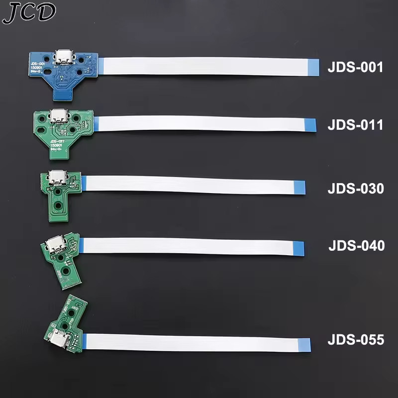 JCD USB-Ladeanschluss Platine für PS4-Controller als 12-Pin JDS 011 030 040 055 und 14-Pin 001 Anschluss Set - Bild 2