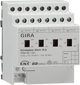 Gira Schaltaktor 4fach 16A REG in Weiß - Bild 1