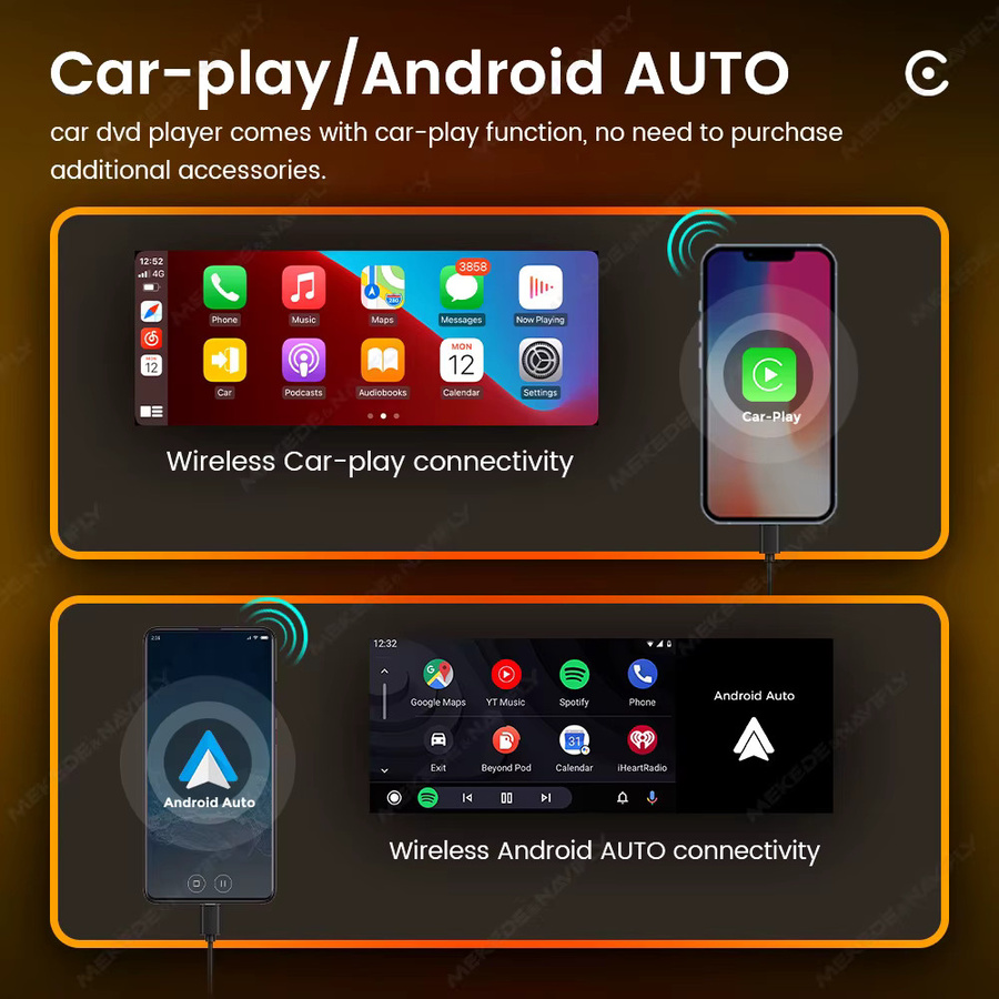NaviFly Android Autoradio mit 6,86 Zoll Display, 64G Speicher, Wireless CarPlay und FM, Schwarz - Bild 4
