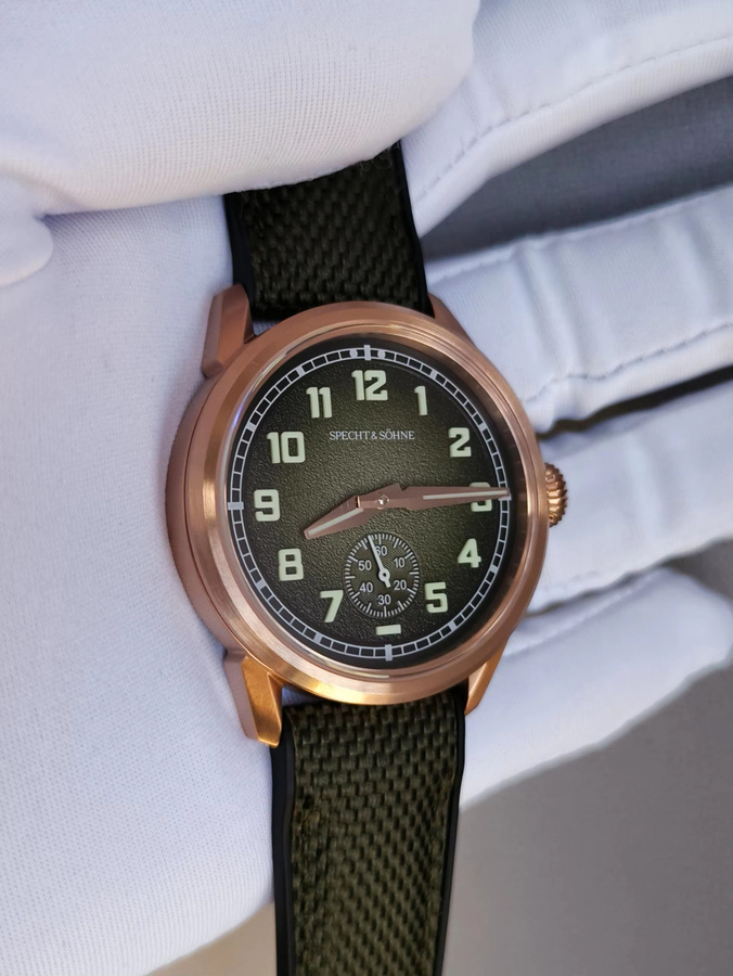 Specht&Söhne Armbanduhr, Herren, Automatik, grünes Zifferblatt, Silikonarmband - Bild 2