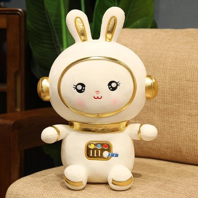Binchi Keji Travel Astronauten-Tierkissen, Kaninchen-Plüschpuppe, 40cm, ab 12 Jahren - Bild 1