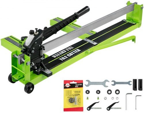 VEVOR Professioneller Manueller Fliesenschneider in Grün mit Laserführung und Stahlrahmen für Porzellan- und Keramikfliesen, Breite: 80 cm - Bild 1