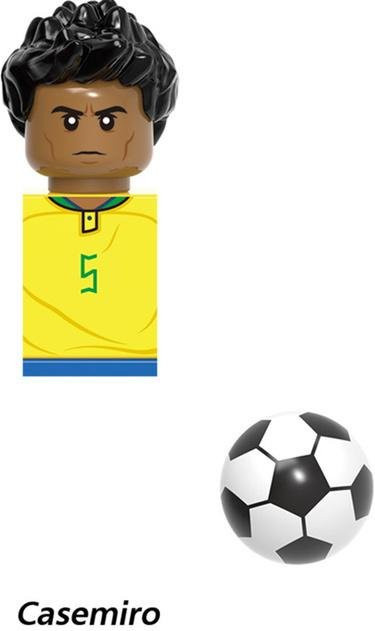 Wucifang Bags Messi Ronaldo Neymar Lewandowski Mini Baustein Figur, Fußballspieler Modell Spielzeug, ab 14 Jahren - Bild 1