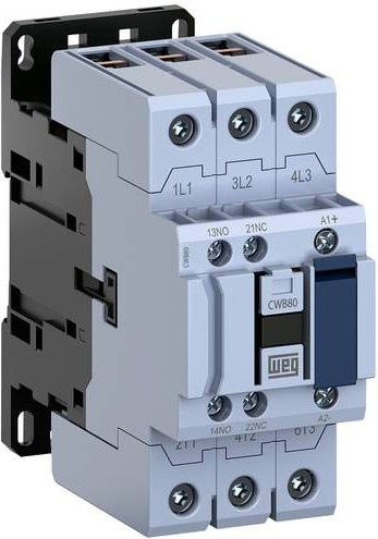 WEG Leistungsschütz CWB80-11-30D02 Sofortschaltend, 3 Schließer, 37kW, 24 V/DC, Grau - Bild 1