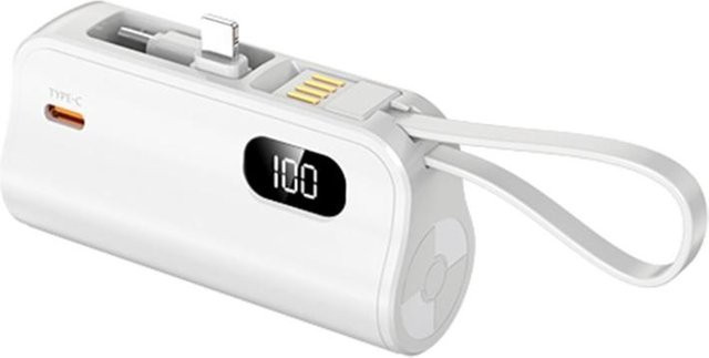 Wonderlands Universelles 21700 Akku-Ladegerät-Gehäuse mit doppeltem USB-C Ausgang und LCD-Display in Weiß (ohne Akku) - Bild 1