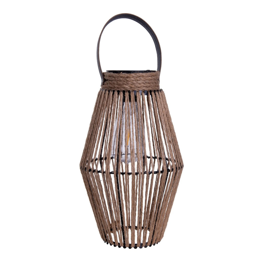 Näve LED-Solarleuchte Korbinian in Natur mit Dämmerungssensor, Durchmesser: 18 cm, Höhe: 30 cm - Bild 2