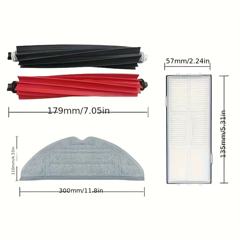 Roborock Zubehör Kit 19-teilig für S8 Pro Ultra und S8 Plus mit Dual-Gummibürsten, selbstreinigender Rollbürste und 4 Mop Pads - Bild 3