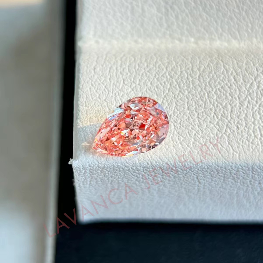 Dae Vonca Diamanten, Rosa Birnenförmige Brillant-Labordiamanten, IGI-Zertifiziert - Bild 2
