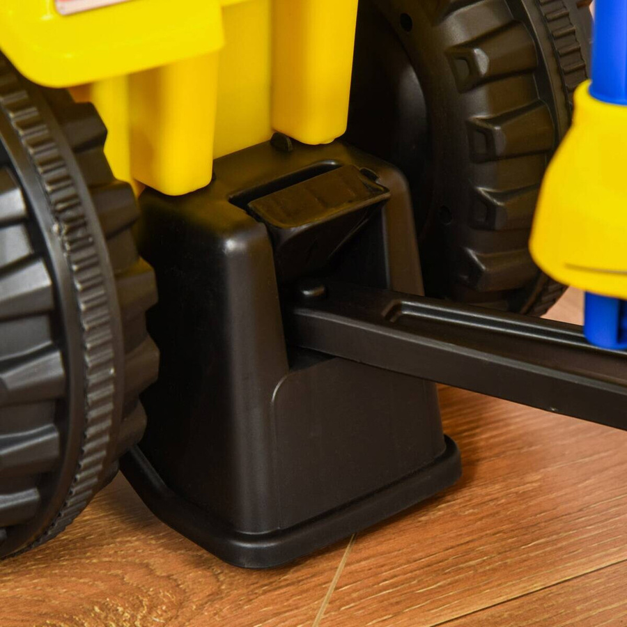 HOMCOM Rutschauto Traktor mit Anhänger, gelb, Kunststoff & Metall, ab 1 Jahr - Bild 5