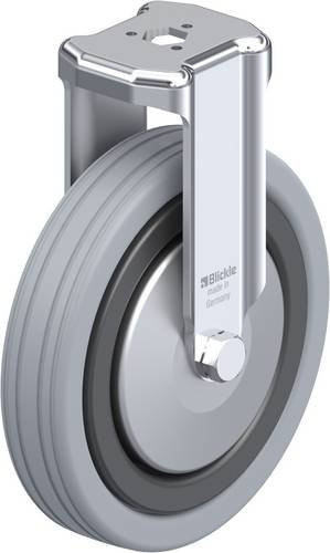 Blickle Bockrolle BKRA-VPA 125K-FA in Schwarz und Grau aus Stahl mit einem Rad-Durchmesser von 125 mm und einer Tragfähigkeit von max. 100 kg - Bild 1