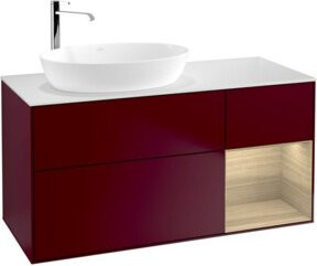 V&B Waschtischunterschrank Finion mit Wandbeleuchtung in Weiß, B/T/H: 120 x 50,1 x 60,3 cm - Bild 1