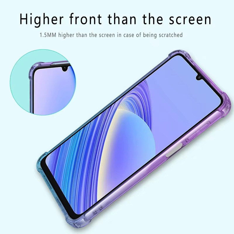 Stoßfeste Silikon-TPU Schutzhülle für Motorola G17 G86 G85 Power G84 G34 G54 G14 in Farbverlauf Purple und Blue - Bild 3