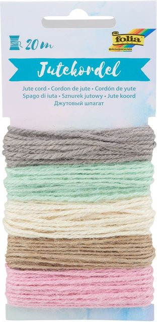 Multicolor Jutekordel Pastell aus Jute mit Folia-Effekt - Bild 1