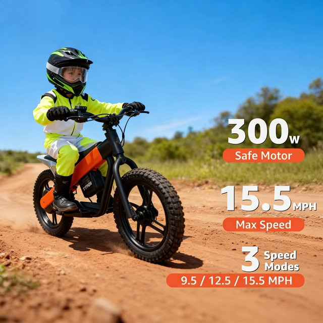 YTYIN 16-Zoll-Elektro-Balance-Bike, Kinder-Offroad-Dirt-Motorrad, ab 8 Jahren - Bild 1
