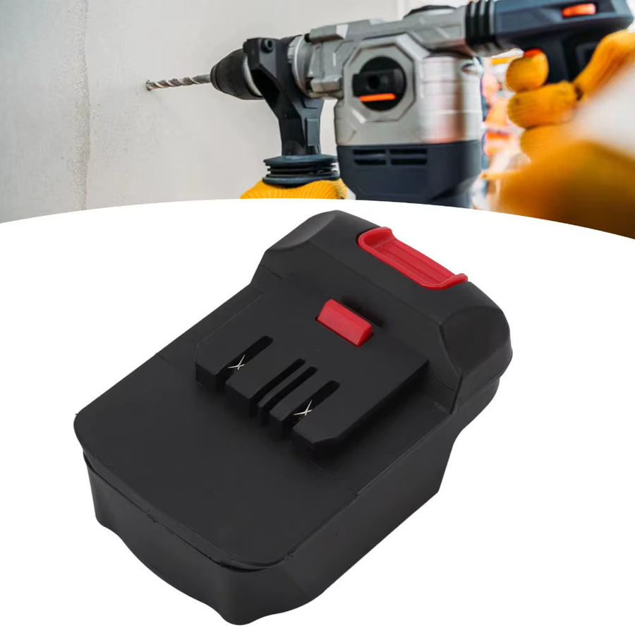 Universeller Batterieadapter aus ABS-Kunststoff für Elektrowerkzeuge, Konverter von 18 V auf 20 V, Farbe: Schwarz - Bild 4