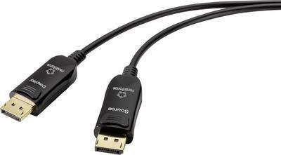Renkforce DisplayPort 1.4 Anschlusskabel Black, Länge: 50,00 m, 1x DisplayPort auf 1x DisplayPort - Bild 1