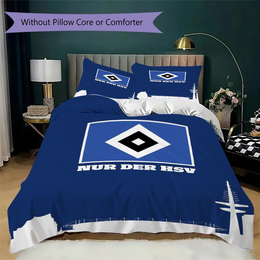 Hamburger Sportverein Bettwäsche-Set On My Love Home in Blau, bestehend aus 1 Bettbezug und 2 Kissenbezügen, B/T/H: 250 x 220 cm - Bild 3