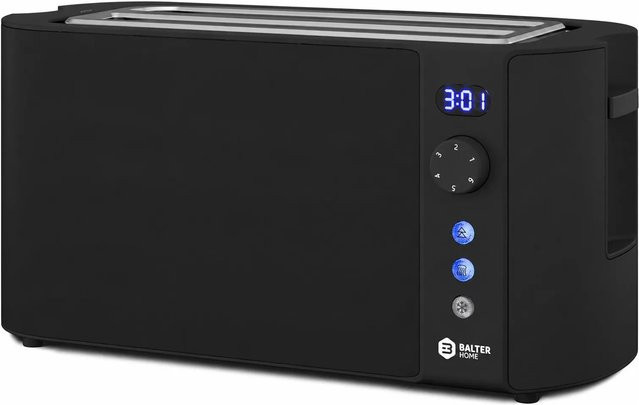 Balter Toaster TS-04-LCD Langschlitz in Schwarz mit Digitalanzeige und Automatik-Abschaltung - Bild 1