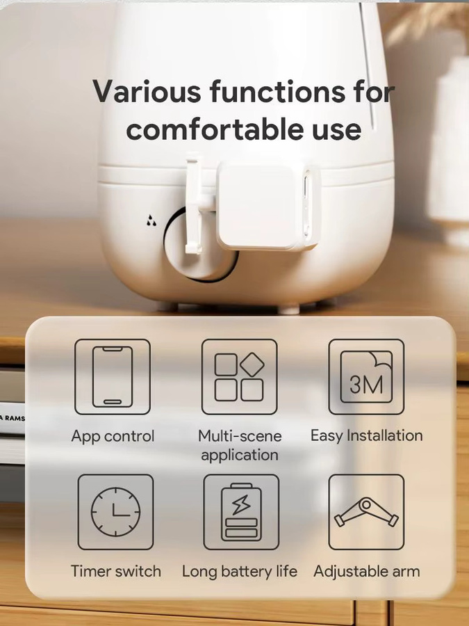 Wesense Automatisierter Finger-Roboter-Joystick-Schalter mit Bluetooth für Tuya Smart Life App-Verbindung und Smart Home Assistant, Weiß - Bild 5