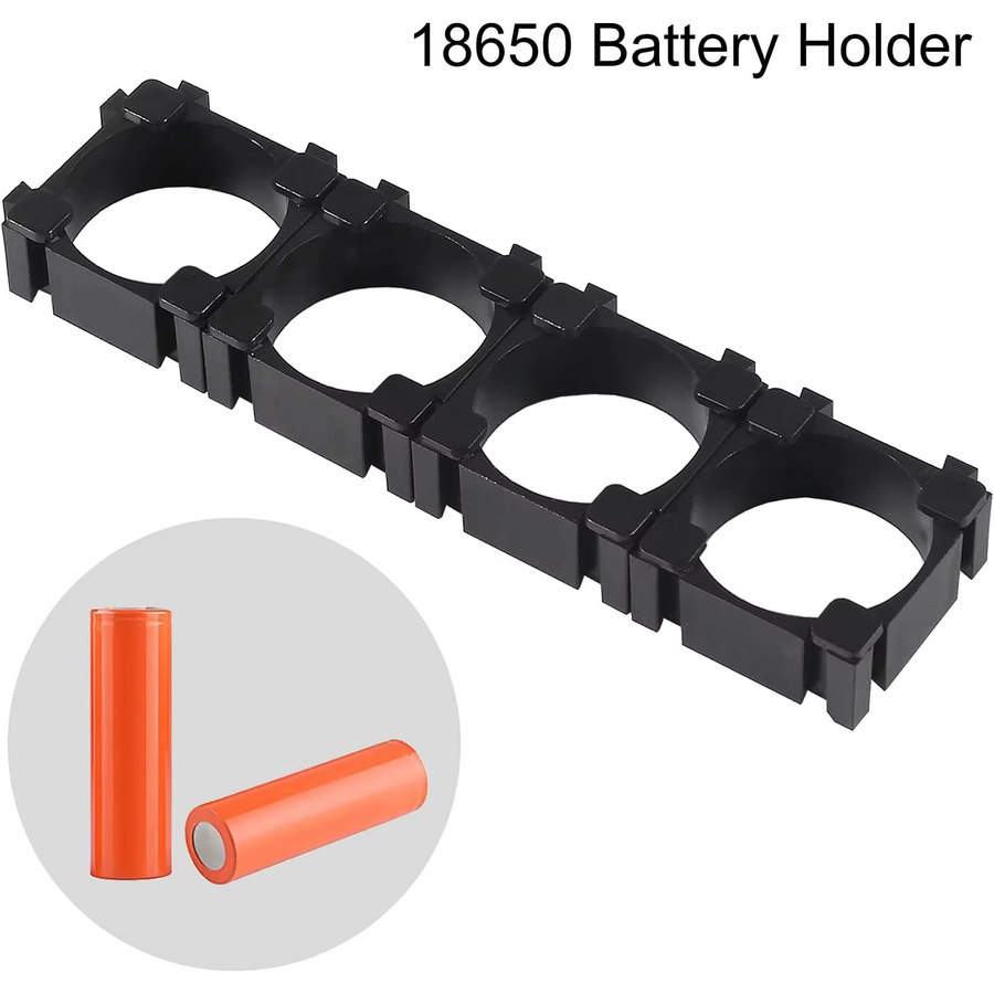 BRYNTHORX 100 Stück 18650 Lithium-Batteriehalter aus schwarzem Kunststoff, vibrationsdämpfende Zellenhalter für Li-Ionen-Batteriepacks - Bild 3