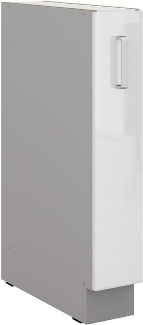 Küchenunterschrank Bianca Weiß Hochglanz mit Schrankauszug - Bild 1