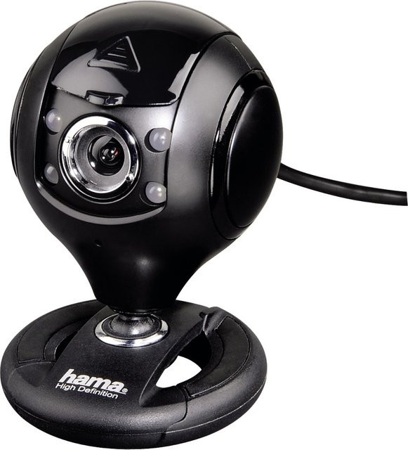 Hama HD-Webcam Spy Protect in Schwarz mit USB-A Anschluss - Bild 1