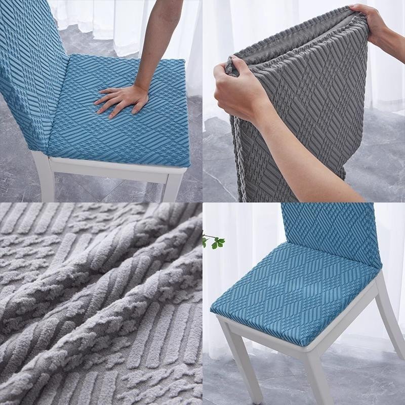 Yiran Furniture Universal Stuhlbezug mit Sitzkissen und Rückenlehnenkissen, elastisch, B/T/H: 40 x 42 x 50 cm - Bild 2