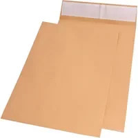 MAILmedia Faltentasche ohne Fenster DIN E4 aus braunem Kraftpapier, selbstklebend, B: 22,2 cm x H: 40,0 cm x T: 2,4 cm - Bild 1