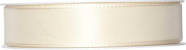 Halbach Taftband aus Polyester in Champagner, Breite: 2,5 cm, Länge: 5 m - Bild 1