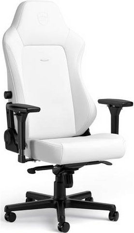 Noblechairs HERO Gaming-Stuhl White Edition aus Kunstleder in Weiß mit Kopfstütze und verstellbaren Armlehnen - Bild 1
