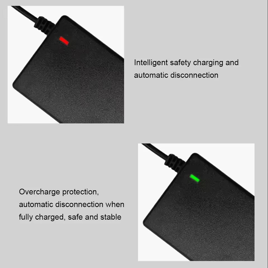 Lithium-Batterie Ladegerät 42V 54,6V 2A mit EU/US Stecker in Schwarz - Bild 4