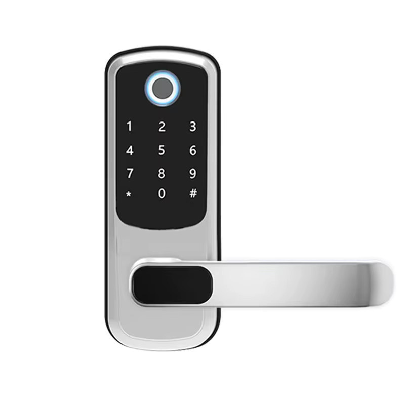 Tuya WiFi Smart Lock in Schwarz mit biometrischem Fingerabdruck, Passwort, IC-Karte und Smart Life App für schlüssellosen Zugang - Bild 3
