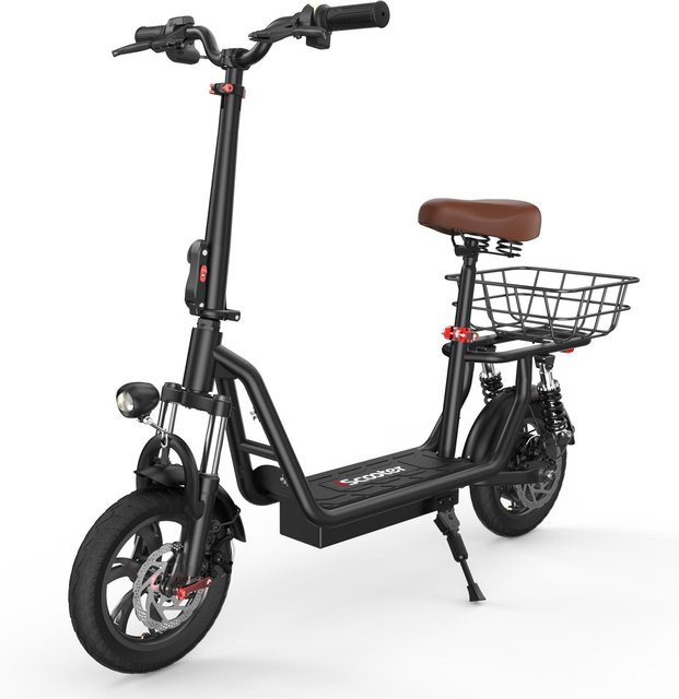 ISCOOTER I12 E-Scooter mit 12 Zoll Reifen, 500W Motor, 36V 7,5Ah Akku, schwarz - Bild 1