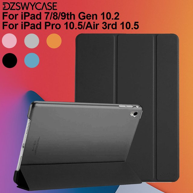DZSWYCASE Schutzhülle für iPad 9./8./7. Generation 10,2 Zoll, iPad Air 3. Generation 10,5 Zoll 2019 und iPad Pro 10,5 Zoll 2017 mit Auto-Sleep-Wake-Funktion in Pink oder Black - Bild 1