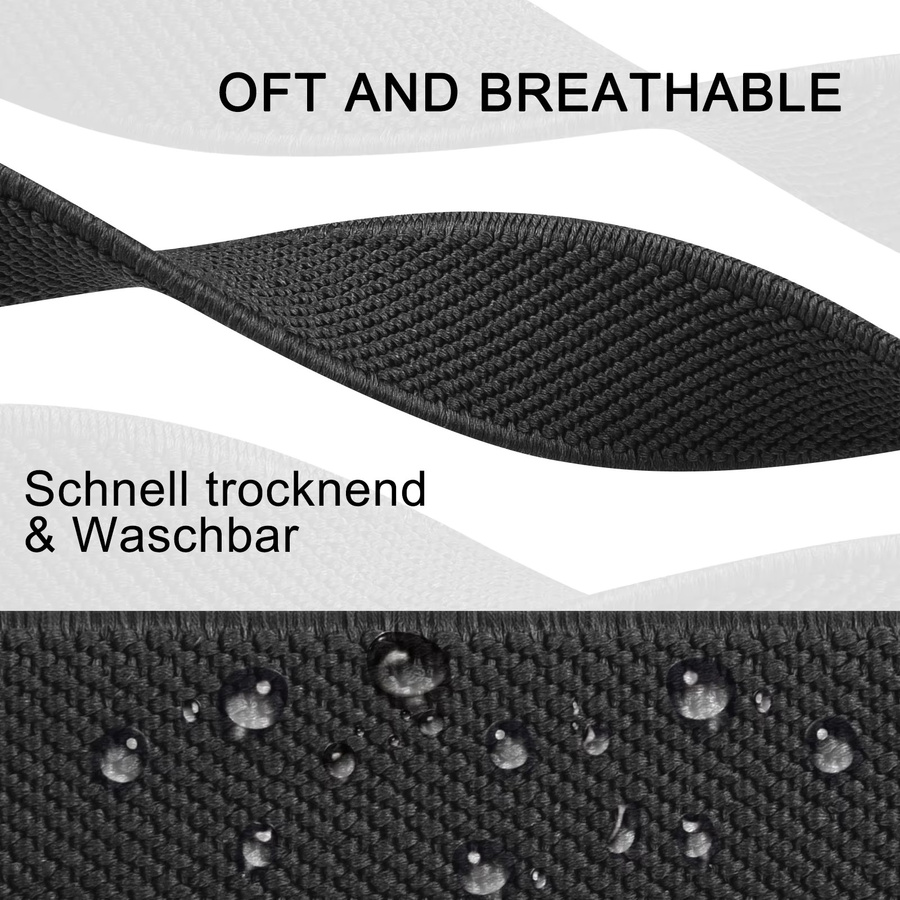 Tobfit Uhrenarmband Nylon, Schwarz, Unisex - Bild 3
