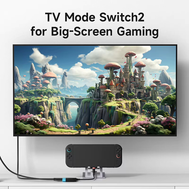 Hagibis Tragbare USB-C TV-Dockingstation für Nintendo Switch 1/2/OLED und Macbook, 4K 60Hz HDMI, 100W PD und USB 3.0, Schwarz/Blau - Bild 2