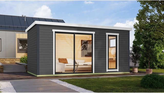 Lasita Maja Gartenhaus Austin in Carbongrau B/H/T: 525,2 x 239,4 x 315,2 cm - Bild 1
