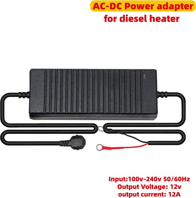 Sunster Diesel-Lufterhitzer-Adapter Netzteil AC100V-240V auf DC 12V 110W mit EU-Stecker in Schwarz - Bild 1