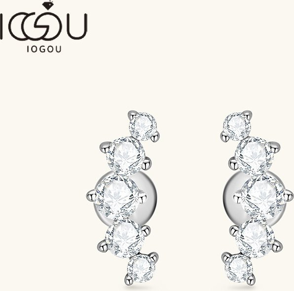 Iogou d Ohrringe, Moissanit, 925 Silber, Damen - Bild 1