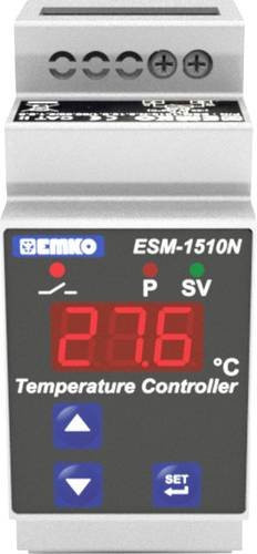 Emko 2-Punkt-Temperaturregler ESM-1510-N.2.11.0.1/00.00/2.0.0.0 mit Pt100, Relais 5A, Weiß, B/T/H: 35 x 62 x 90 mm - Bild 1