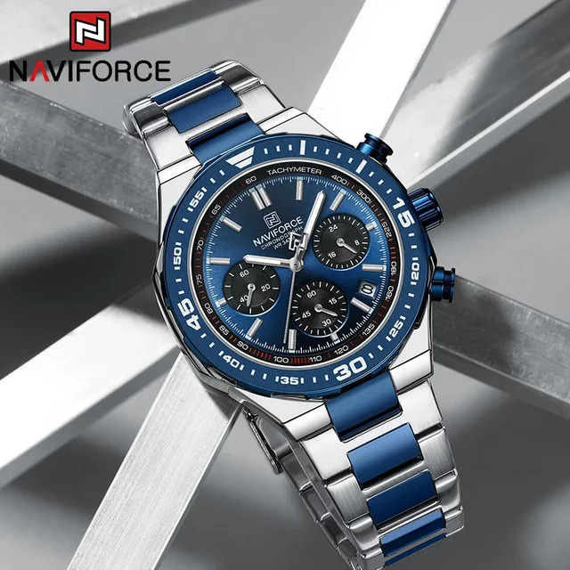 NAVIFORCE Chronograph Armbanduhr, Quarz, Edelstahl, Herren - Bild 1