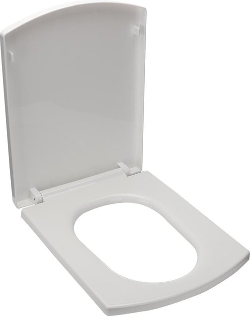 Aimo Toilettensitz aus verdicktem PP in Weiß und Grau, quadratisch - Bild 1