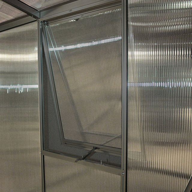 Vitavia Seitenfenster V für Gewächshäuser aus Polycarbonat und Aluminium, schwarz, B: 59,5 cm, H: 79,2 cm - Bild 2