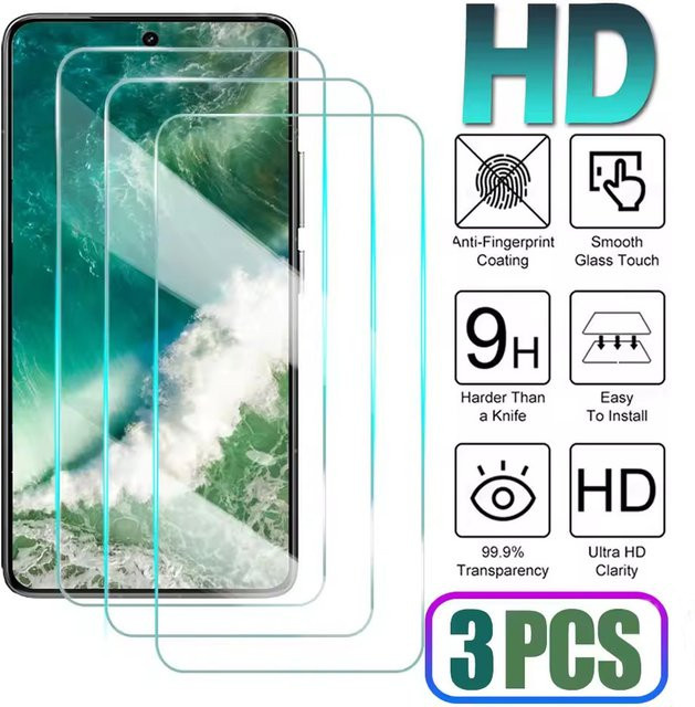 3 Stück Displayschutzfolie aus gehärtetem Glas für Samsung Galaxy M32 M33 5G M21 2021 M31 Prime Edition M20 M21S M22 M23 M30 M30S M31S in Transparent - Bild 1