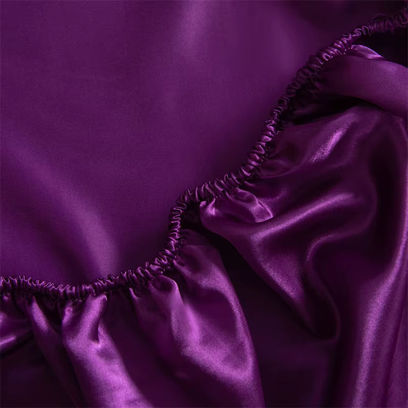 Feng zhong xue Satin Spannbettlaken mit Gummiband B/T: 140 x 190 cm oder 150 x 200 cm - Bild 2