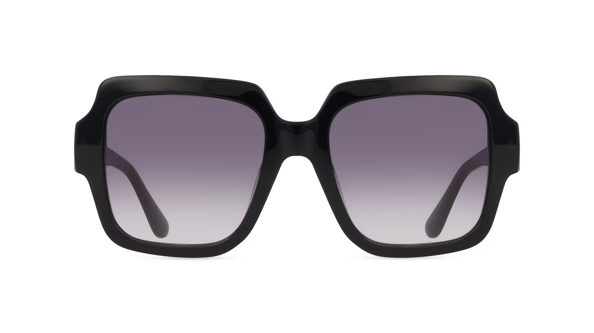 Karl Lagerfeld KL6104SR Sonnenbrille, Vollrand, quadratisch, Kunststoff, Unisex, schwarz, grau - Bild 1