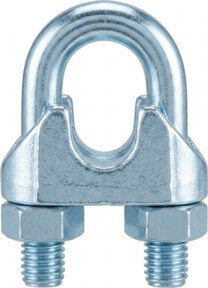Industrial Quality Supplies Drahtseilklemmen DIN 741 A 2,5 mm / M 5 3/16, verzinkt, silber - Bild 1