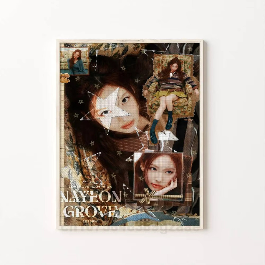 Selbstklebender und wasserfester Kunstdruck N-Nayeon Poster als Wanddekoration, Mehrfarbig, B/H: 15,0 x 15,0 cm - Bild 7
